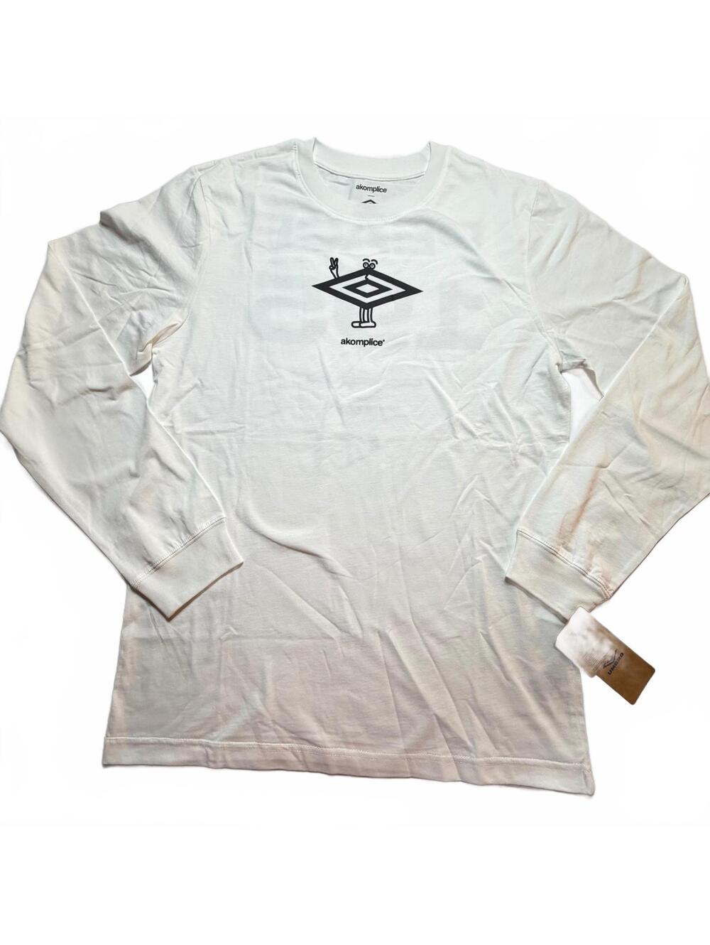 Akomplice x Umbro Peace 195 Long Sleeve Shirt White M NWT